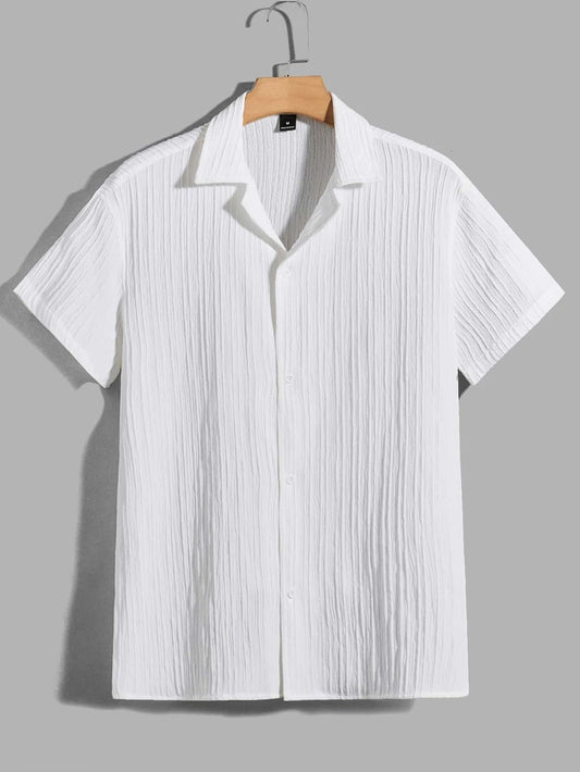 White Color Half Sleeves Regular Fit Formal Shirt for Men