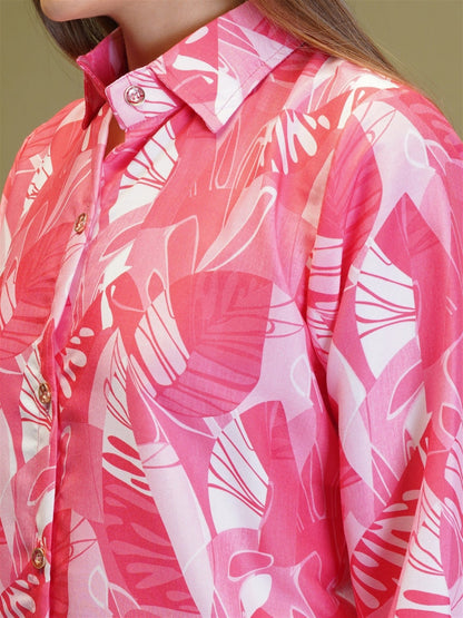 Abstract Print Shirt & Palazzos Co - Ord Set For Women - alagappa group's