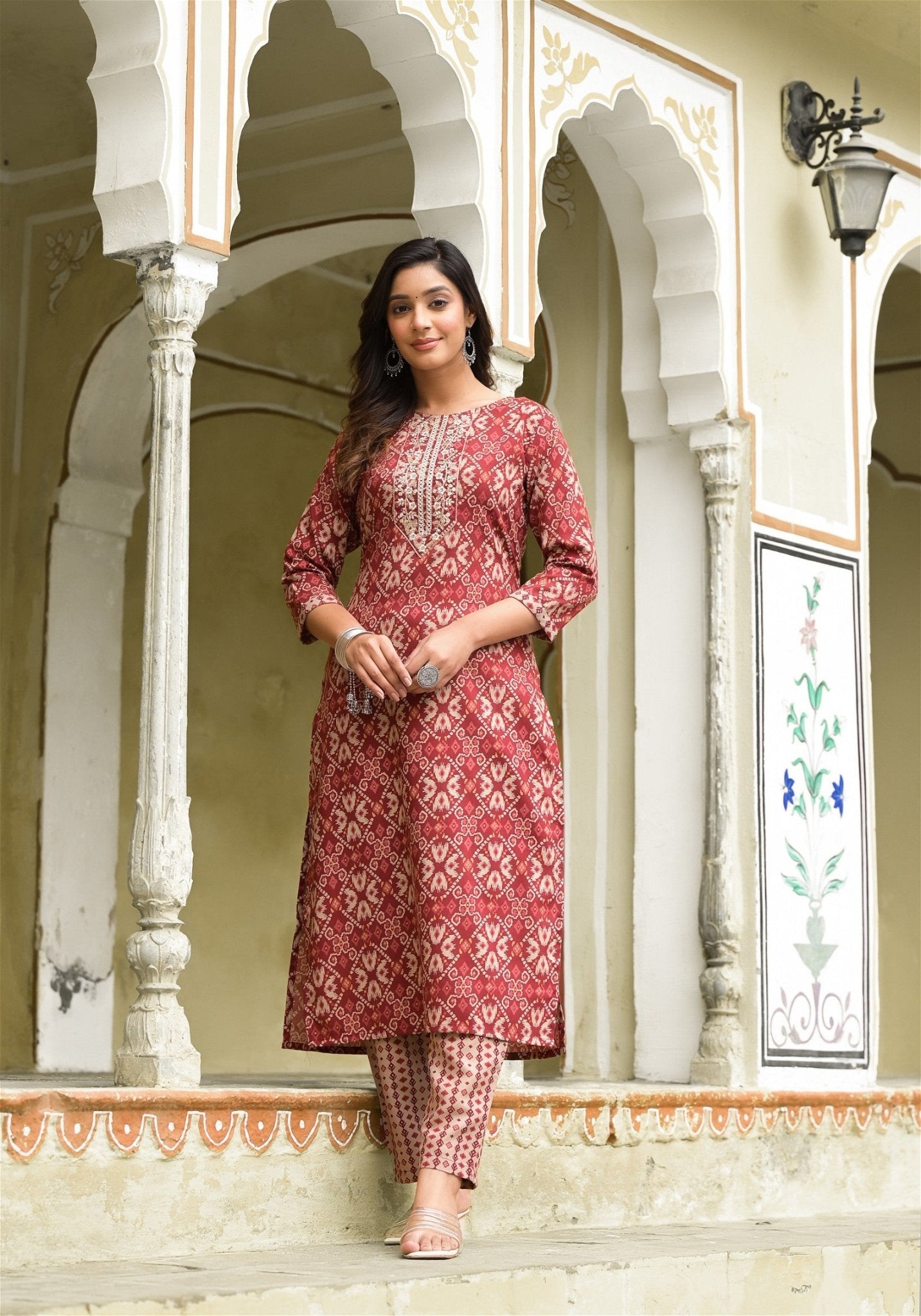 Beautiful and Simple Daily wear Kurta set With Dupatta and Bottom - alagappa group's